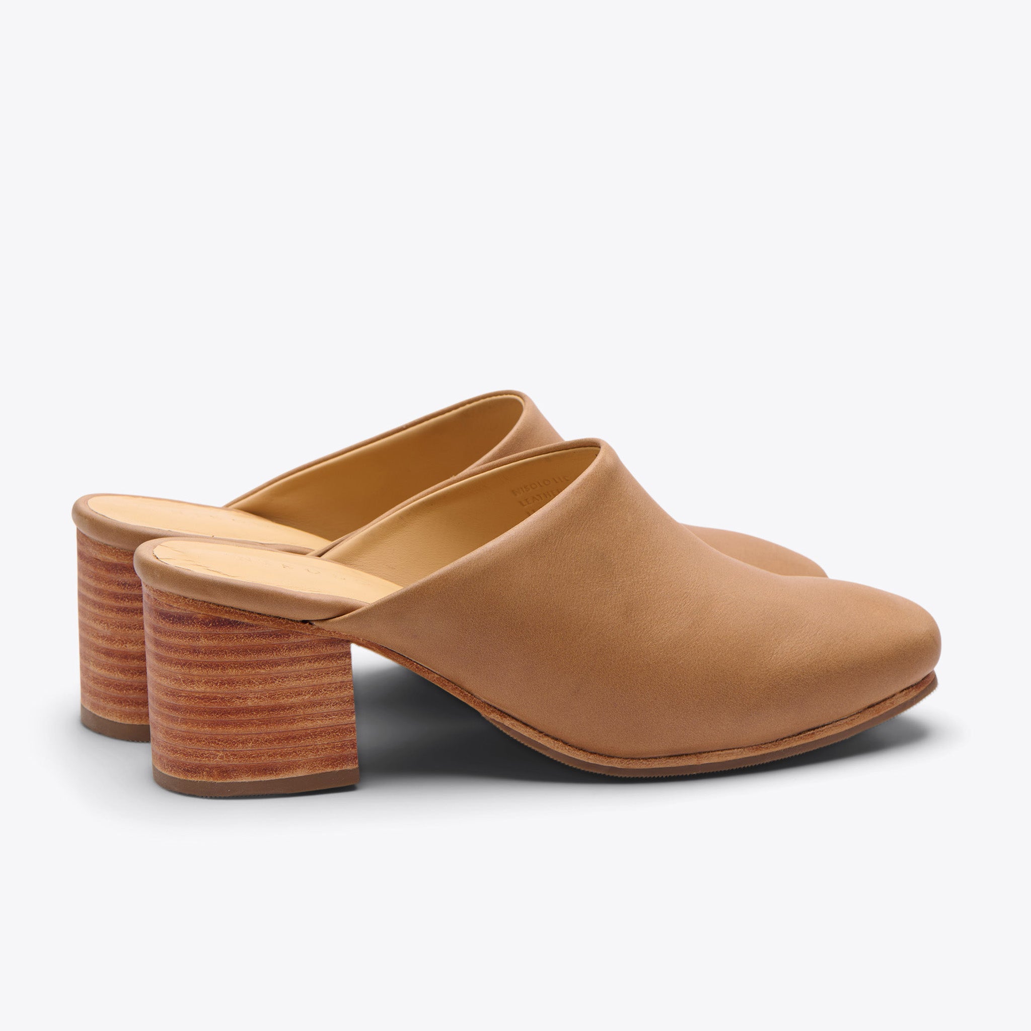 All-Day Heeled Mule Almond