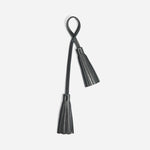 Double Tassel Bag Charm Black