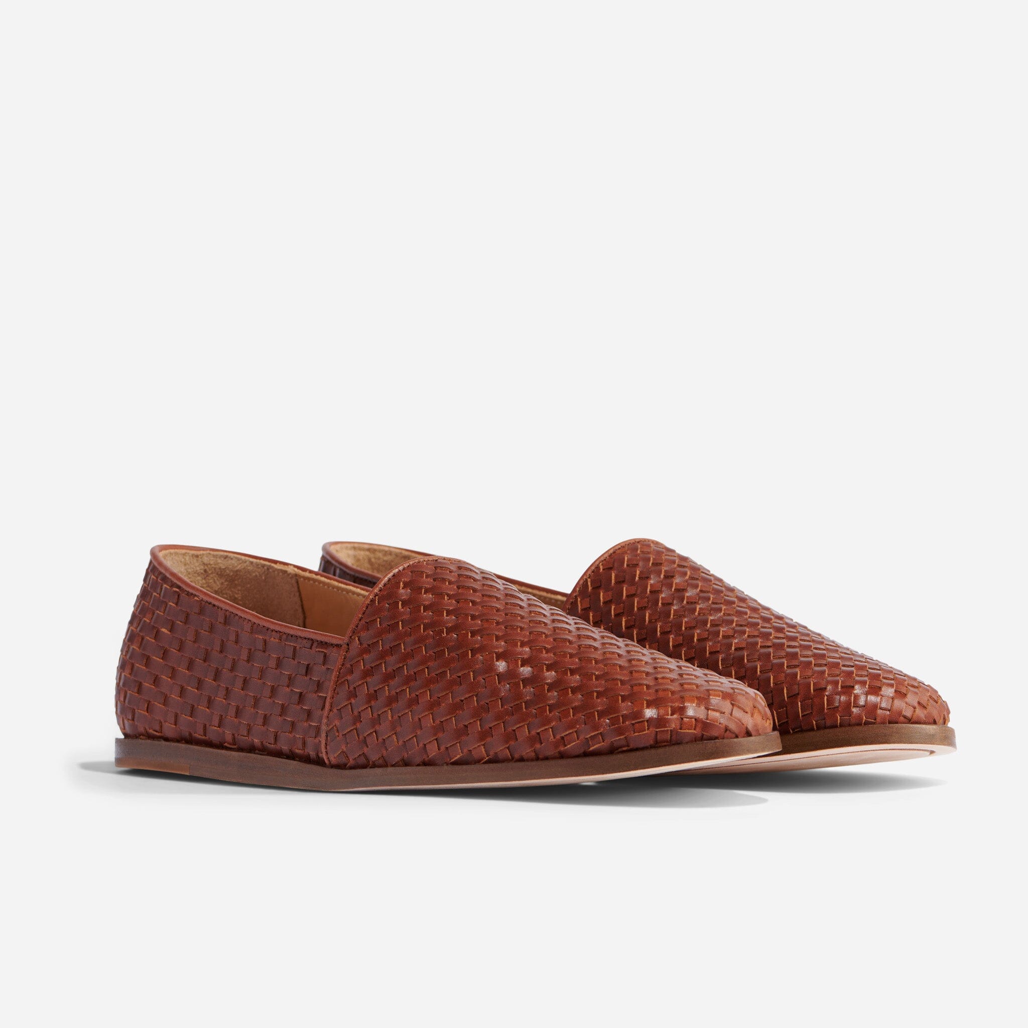 Mens leather clearance weave shoes