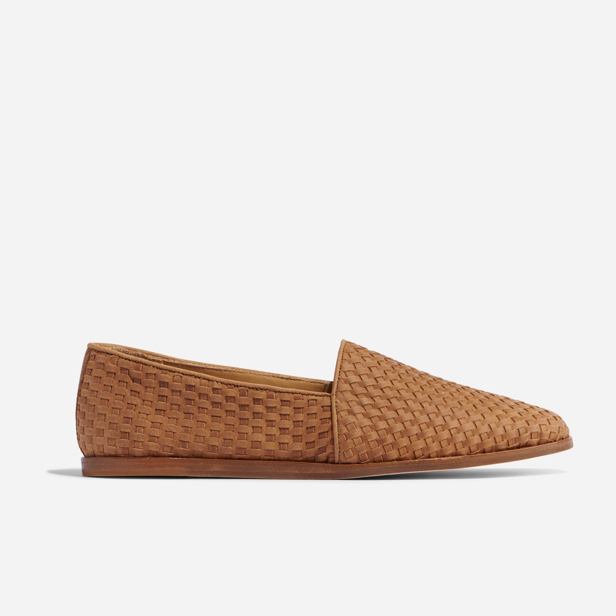 Alejandro Woven Slip On Woven Tobacco Men's Leather Slip On Nisolo 
