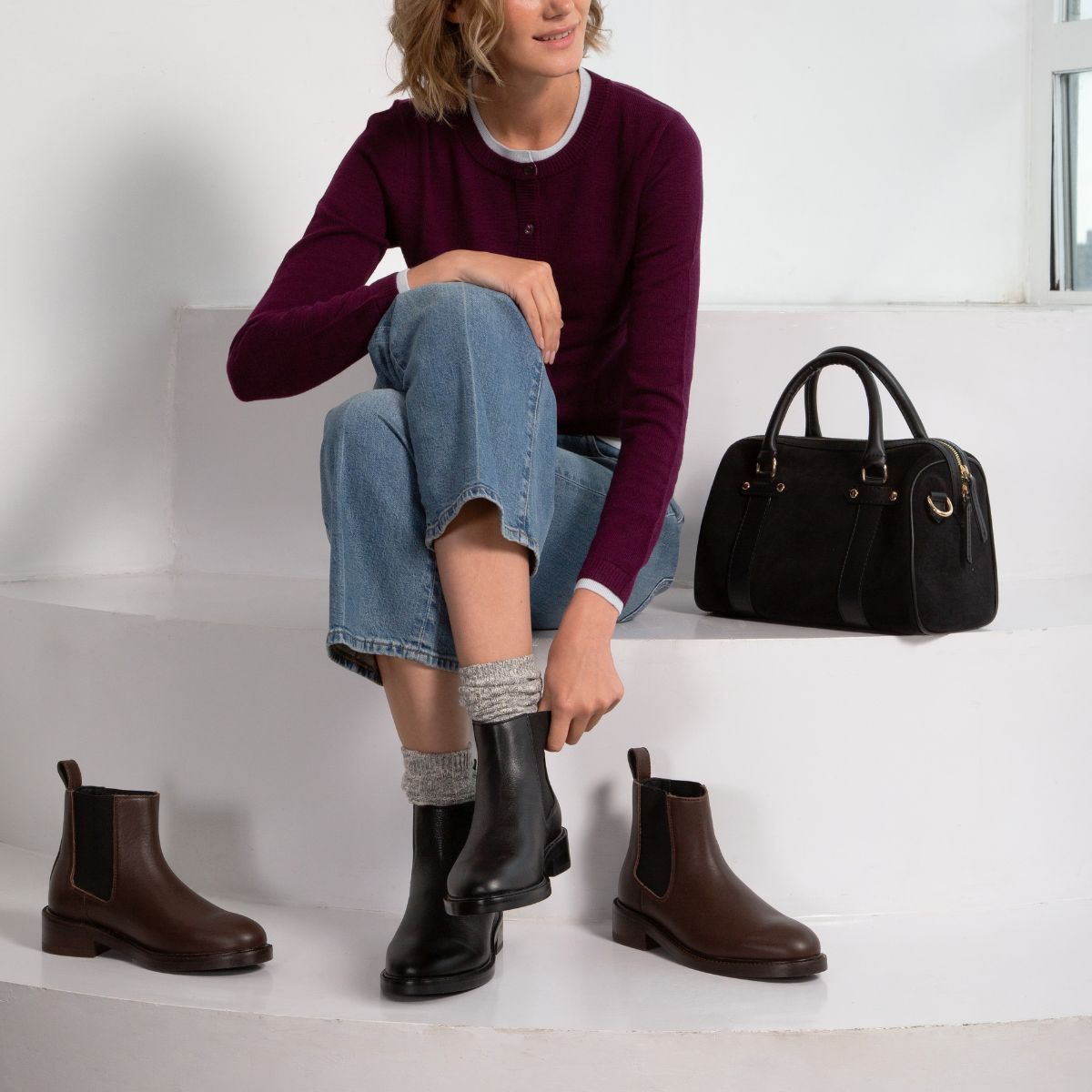 Cara Chelsea Boot Black/Black