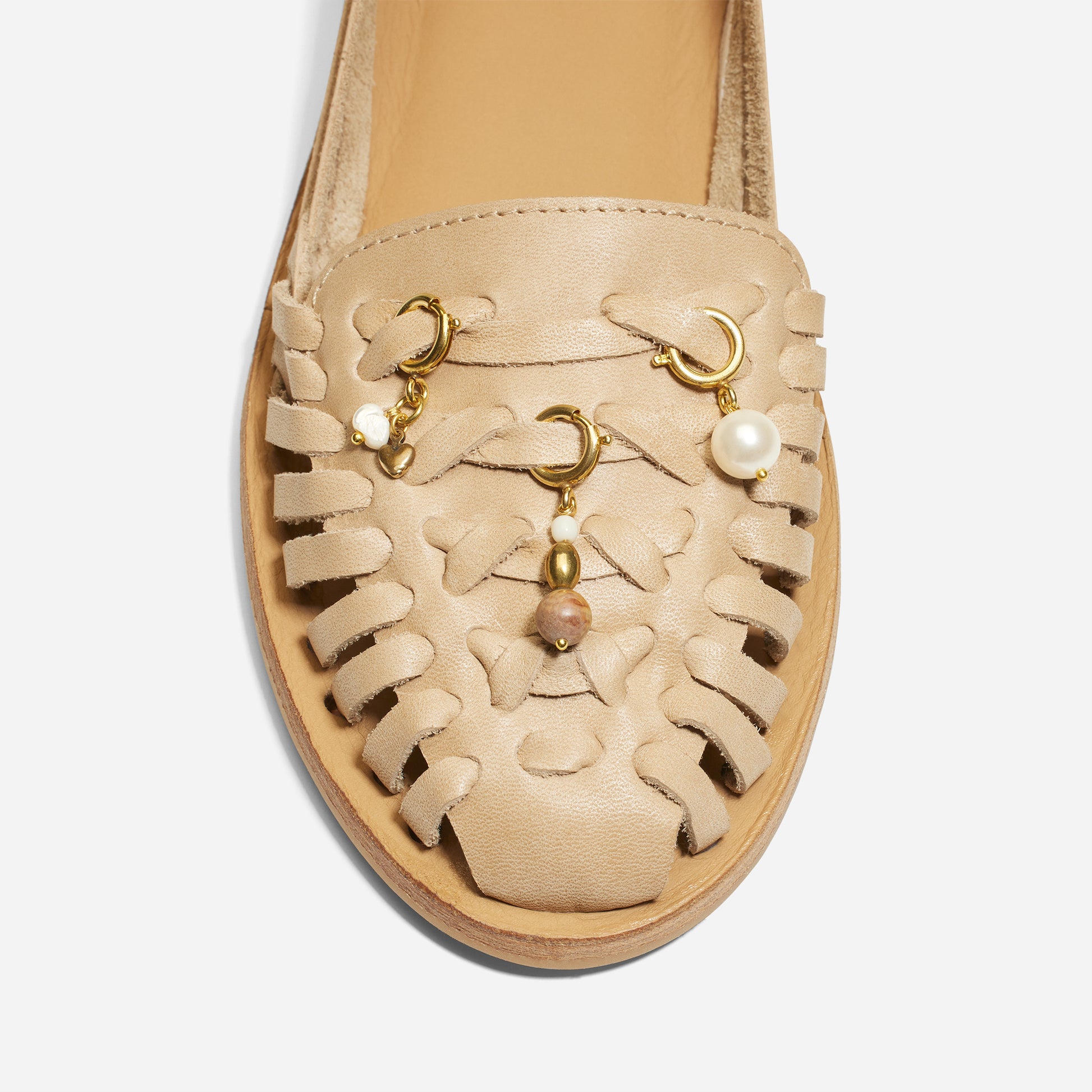 Shoe Charm Pearl Bone