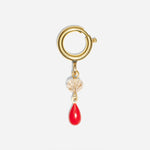 Shoe Charm Teardrop Red