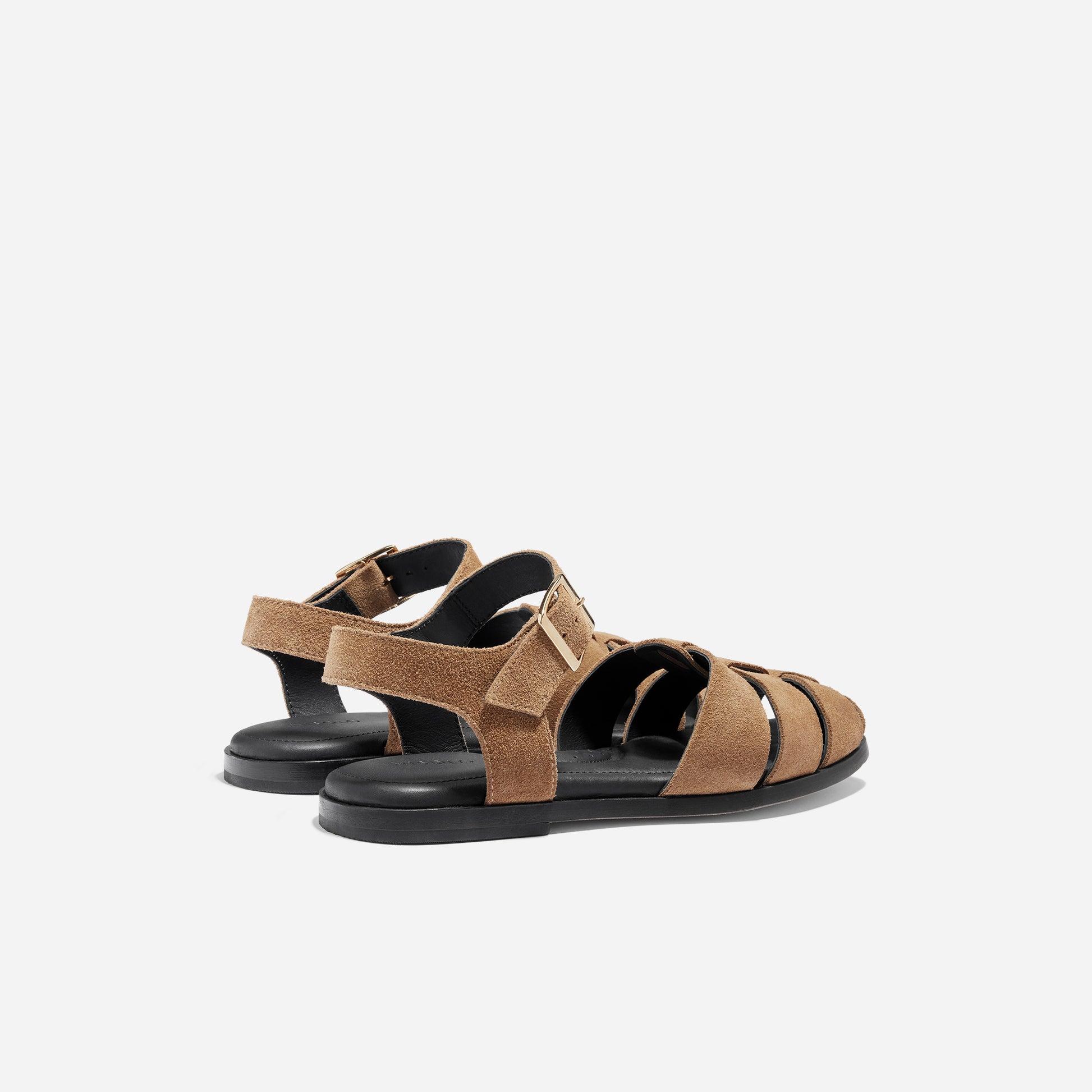 Mira Fisherman Sandal Taupe Suede