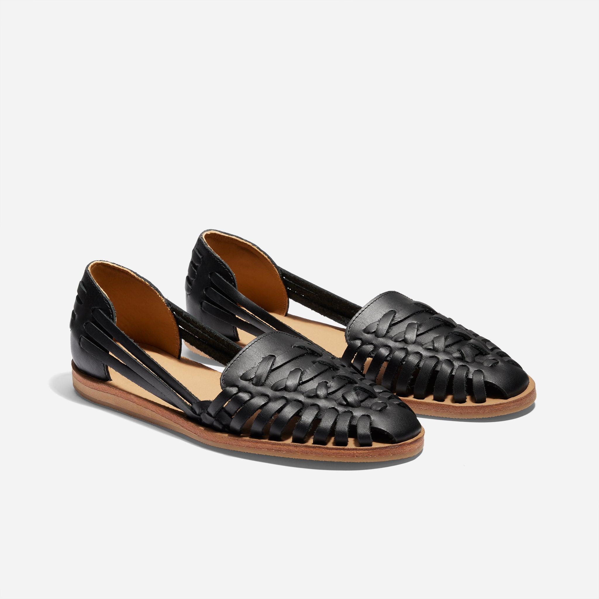 SOOR PLOOM Huarache Sandal の27 WF-0126-BLKPAIR_ANGLED_FRONT.