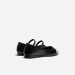 Bea Mary Jane Ballet Cap Toe Black/Bone