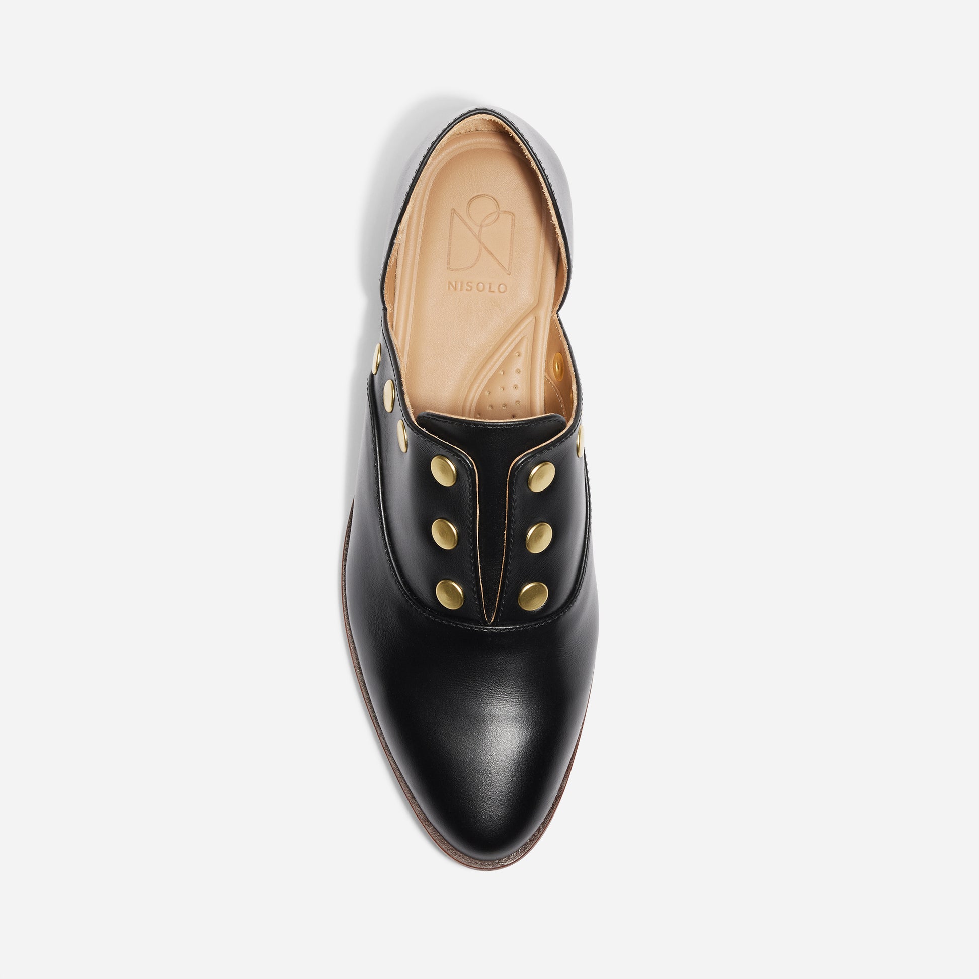 Emma d'Orsay Studded Oxford Black