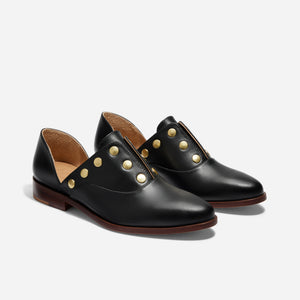 Emma d'Orsay Studded Oxford Black