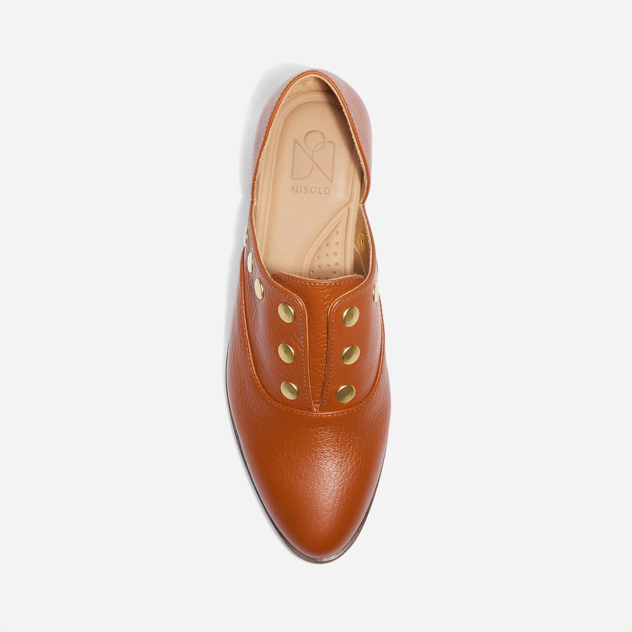 Emma d'Orsay Studded Oxford British Tan