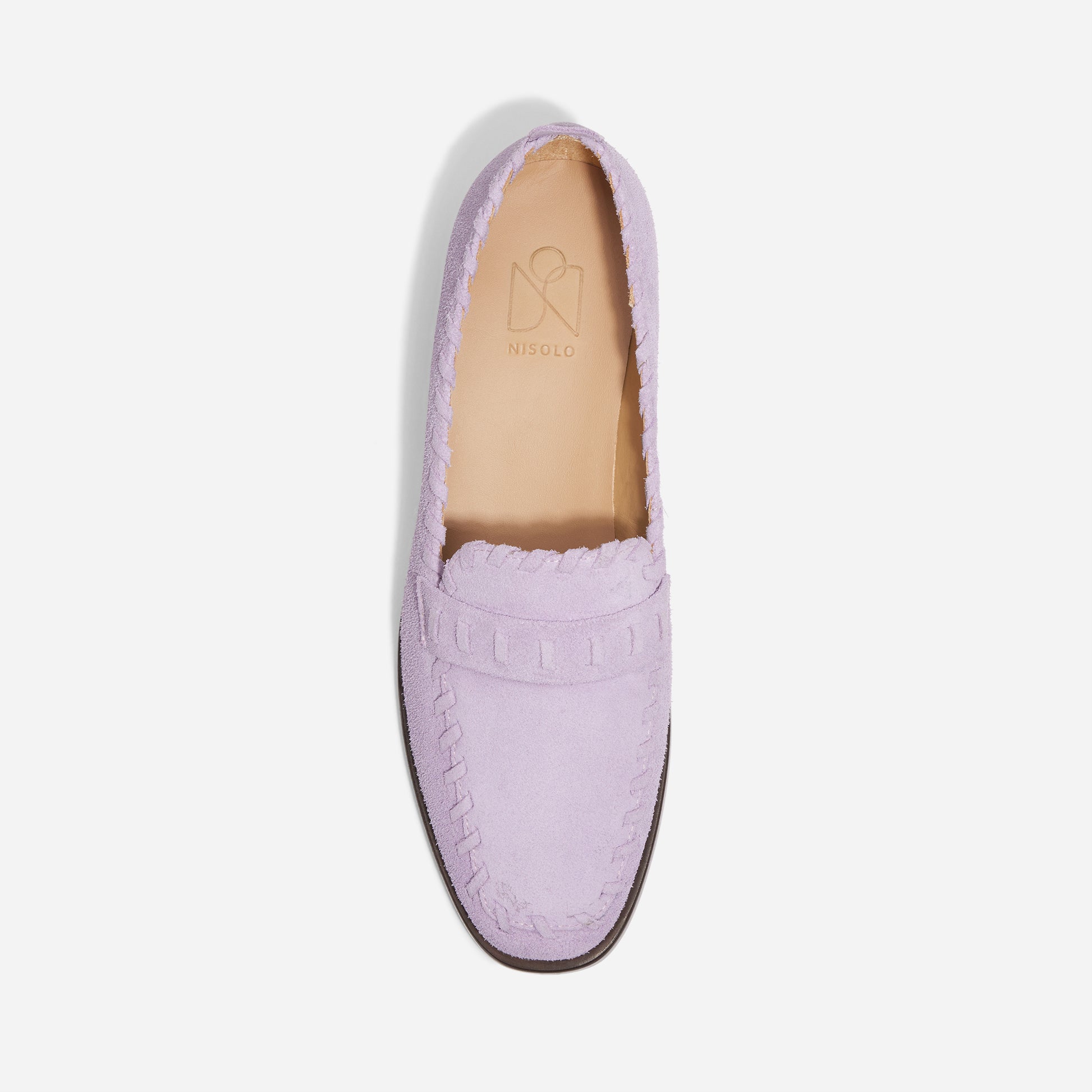 Lidia Whipstitch Loafer Lilac