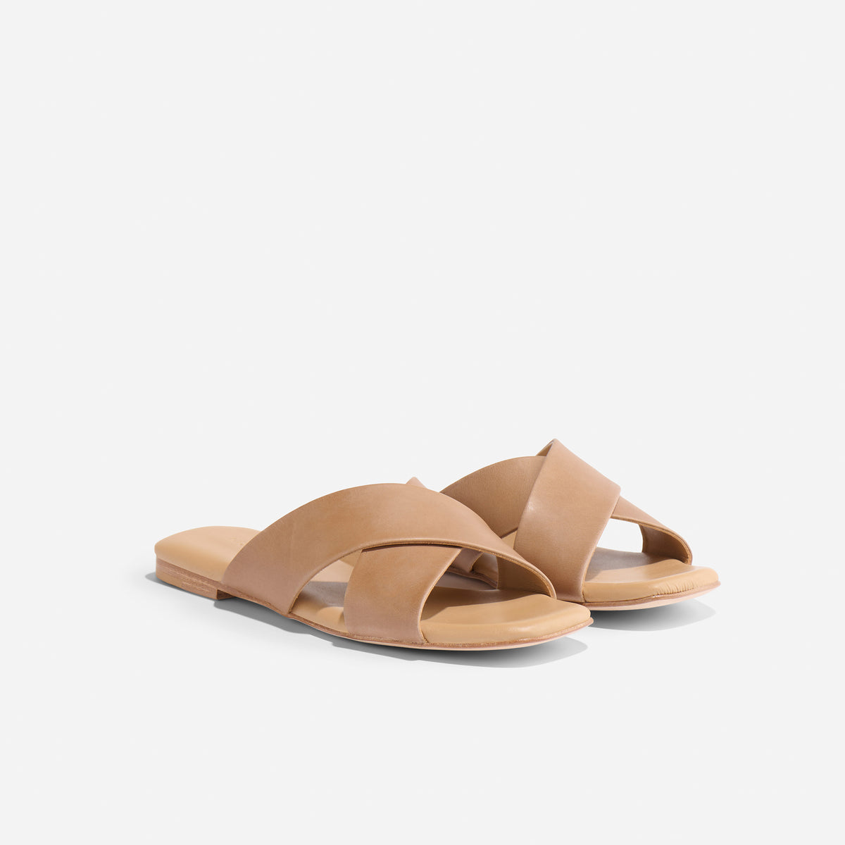 Nisolo Catalina Mens  Brown Crisscross Leather Slide Sandals (New $109) Sz 11.5 NISOLO CATALINA LEATHER CROSS STRAP FLAT SLIP | Mercari main image 2