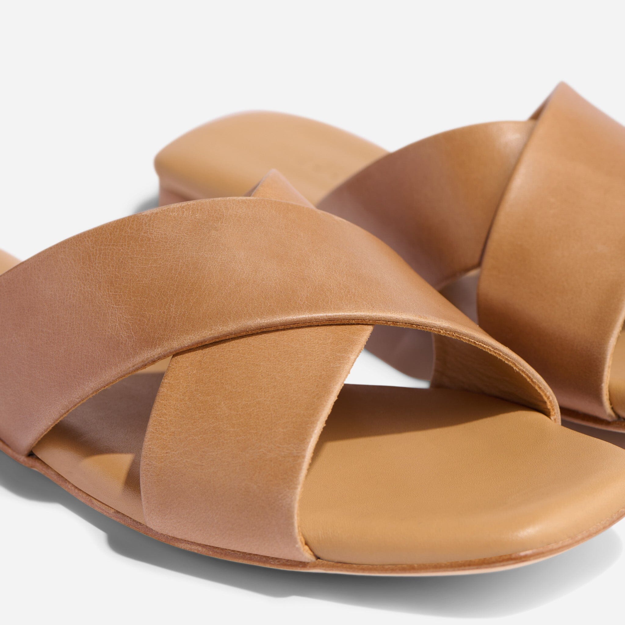 Catalina Slide Sandal Almond Women's Leather Slide Sandal Nisolo 