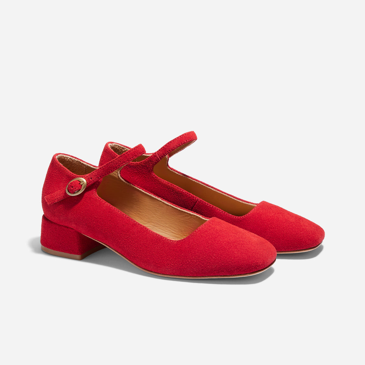 Luna Heeled Mary Jane Red