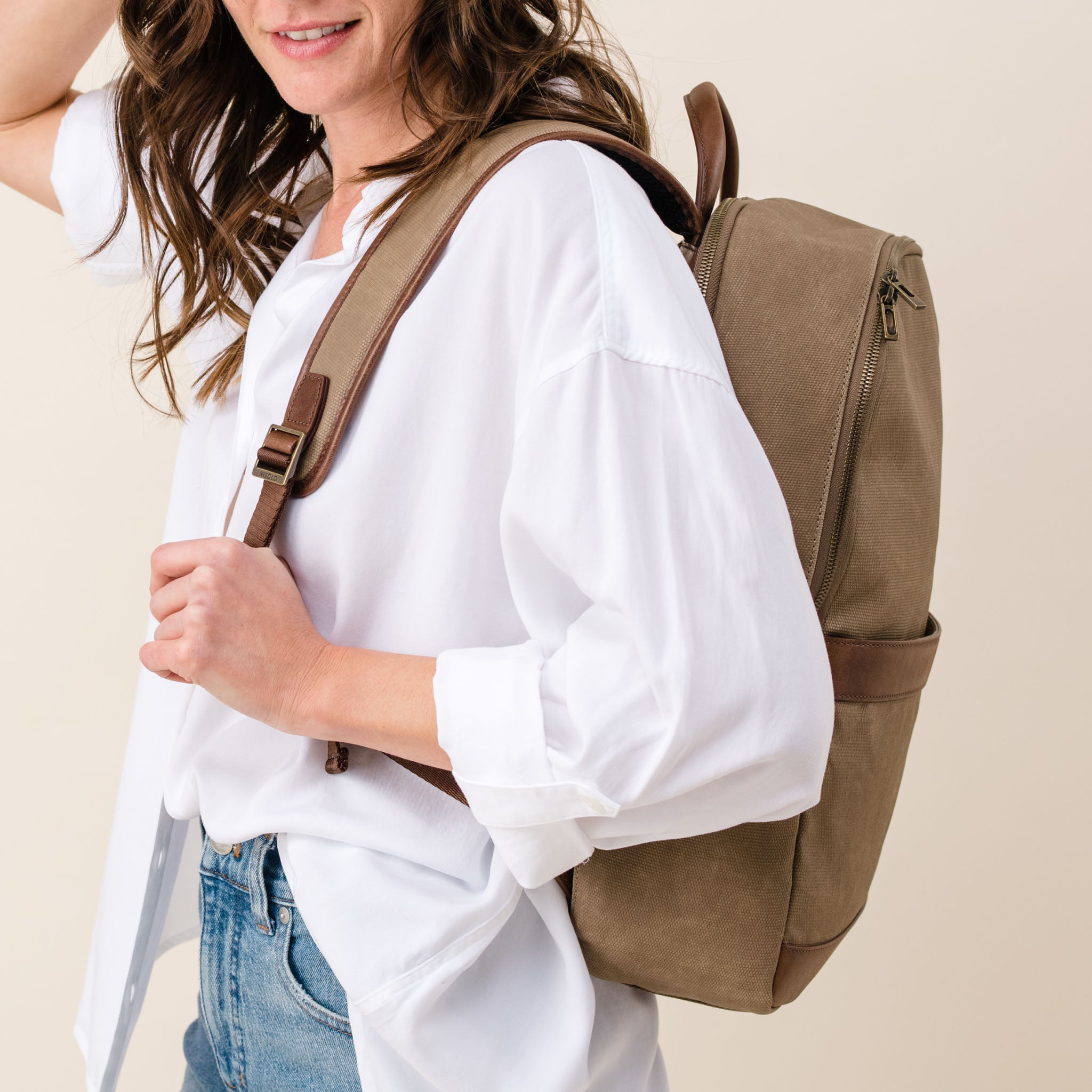 Alex Commuter Backpack Waxed Canvas – Nisolo