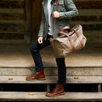 Luis Weekender Waxed Canvas Canvas Bag Nisolo 