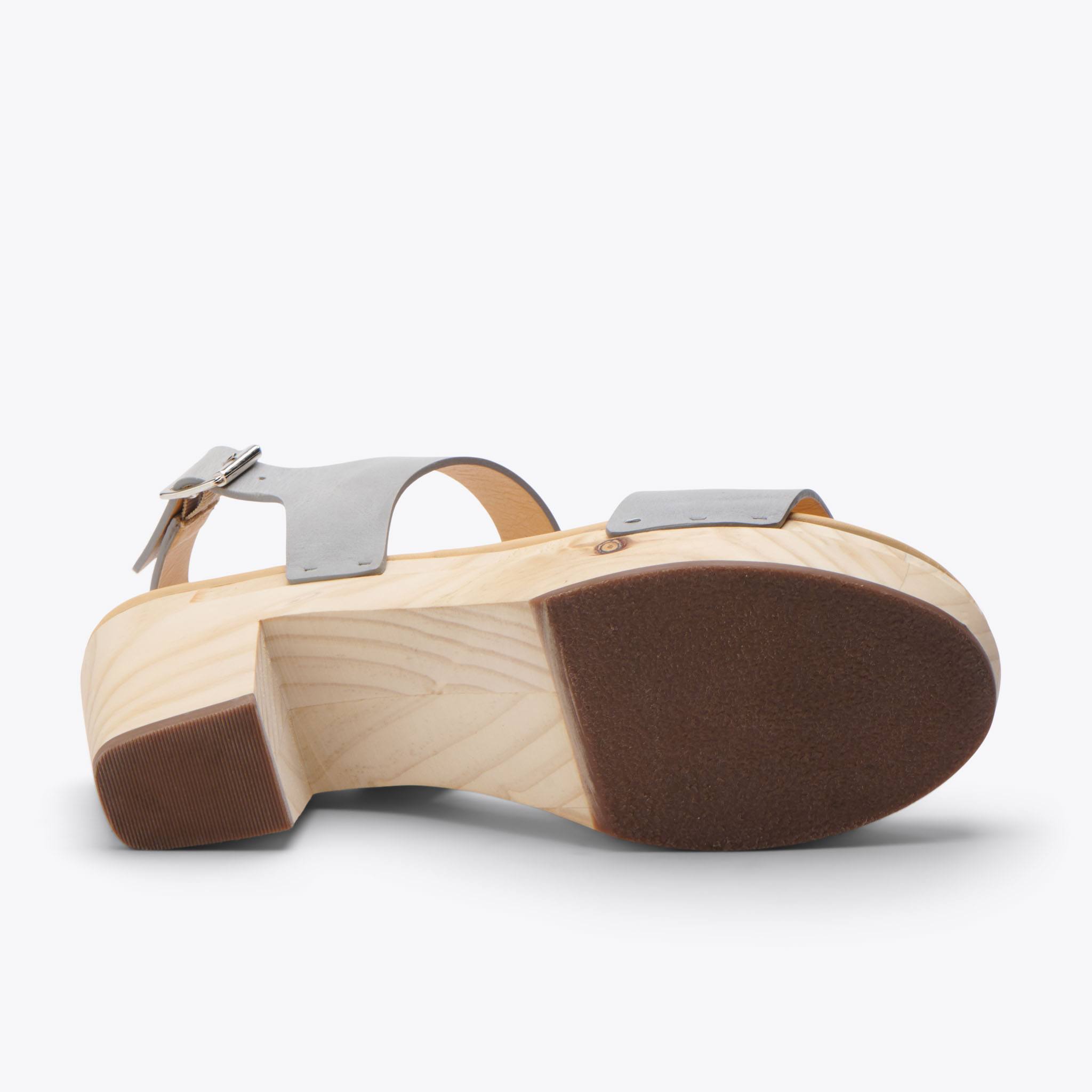 Product Image 5 of the All-Day Open Toe Clog Sky Grey Women's Leather Clog Nisolo 