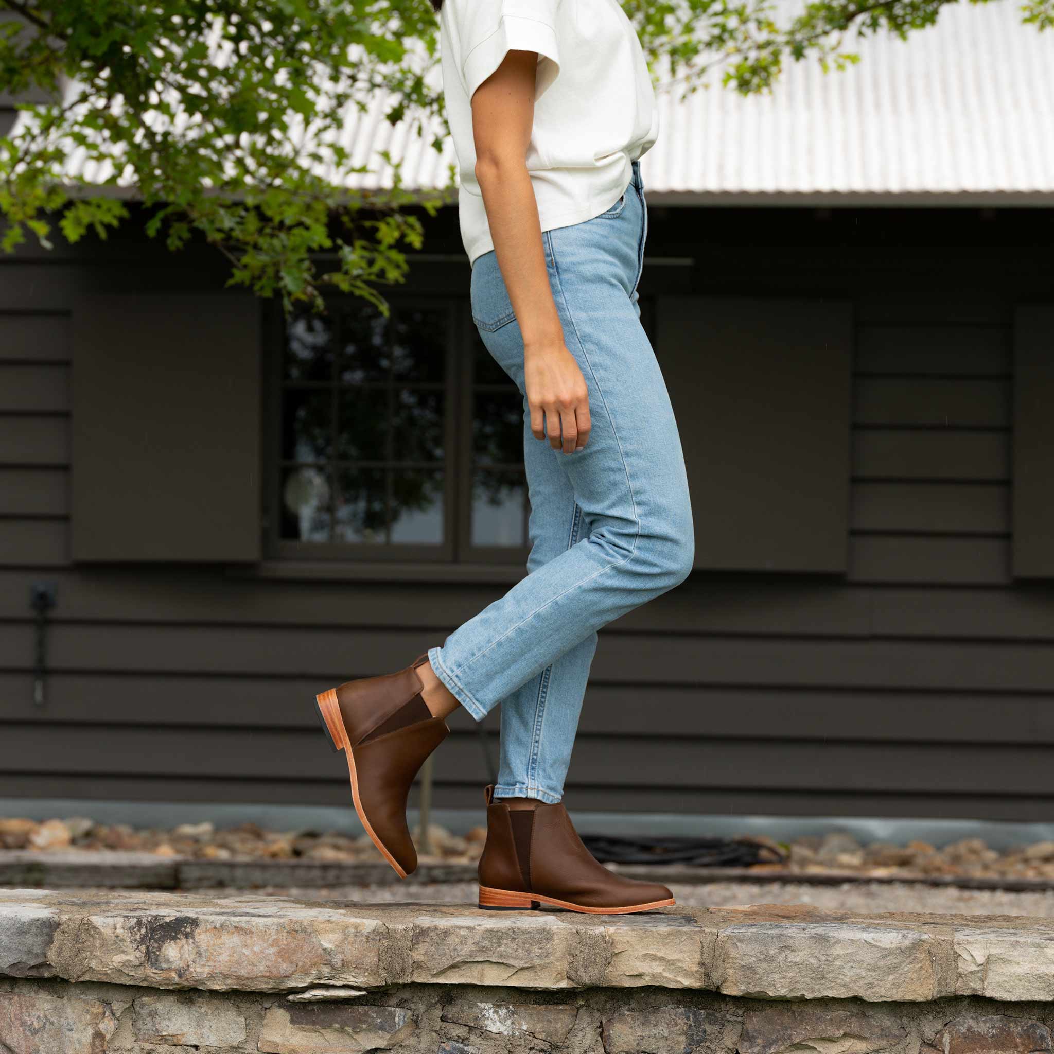 Classic Chelsea Boot Brown Women's Leather Boot Nisolo 