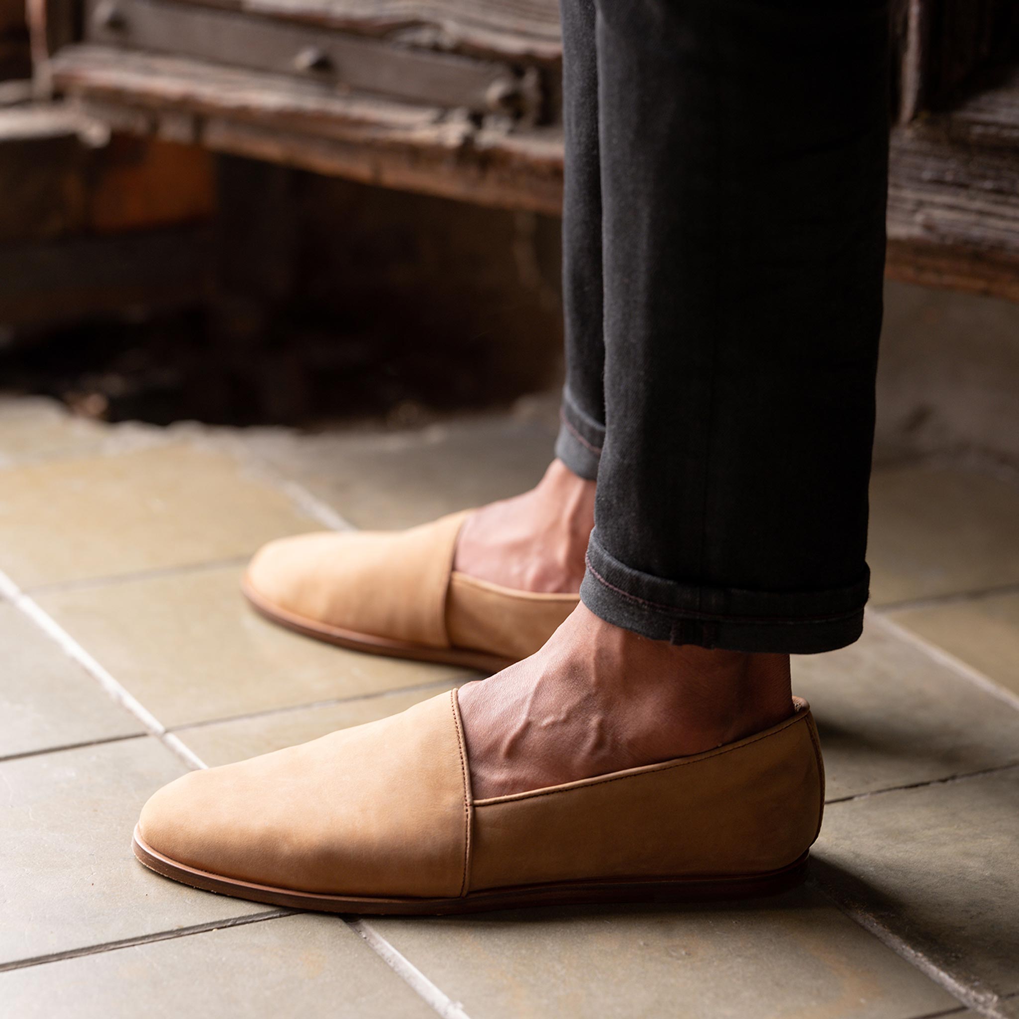 Image 4 of the Alejandro Slip on Tobacco on model