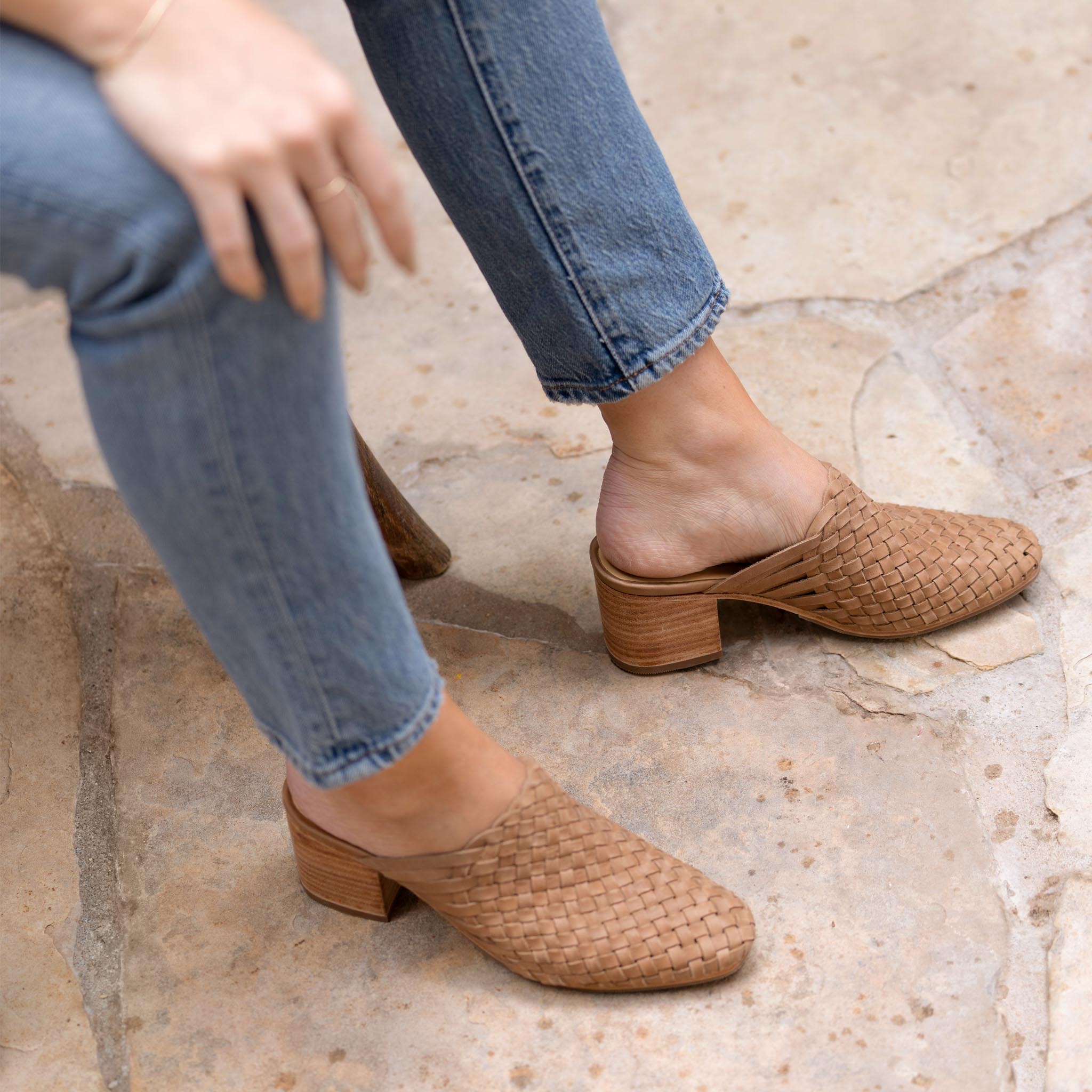 Clara woven sale mule