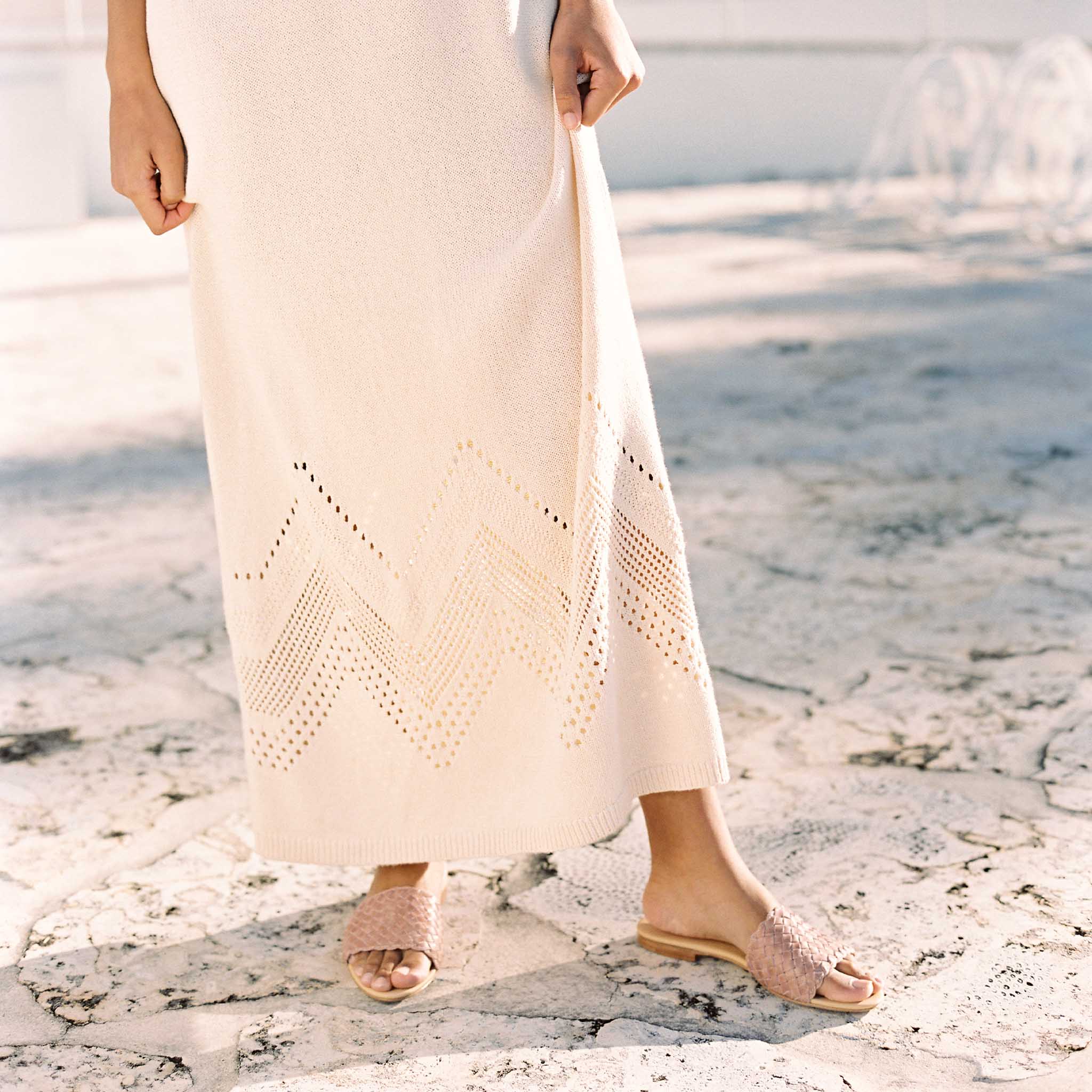 Isla Woven Slide Sandal Woven Desert Rose